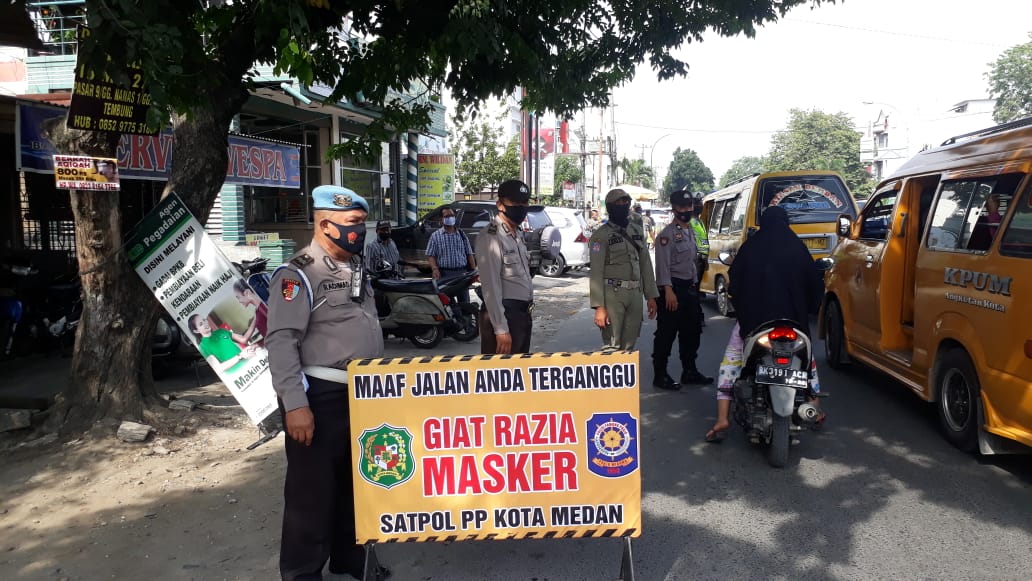Polsek Percut Sei Tuan Tingkatkan Ops Yustisi Penegakan Hukum Prokes Covid-19