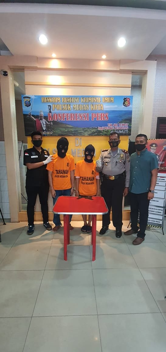 Ngantongi Sabu Pasutri Warga Delitua Diringkus Tekab Polsek Medan Kota
