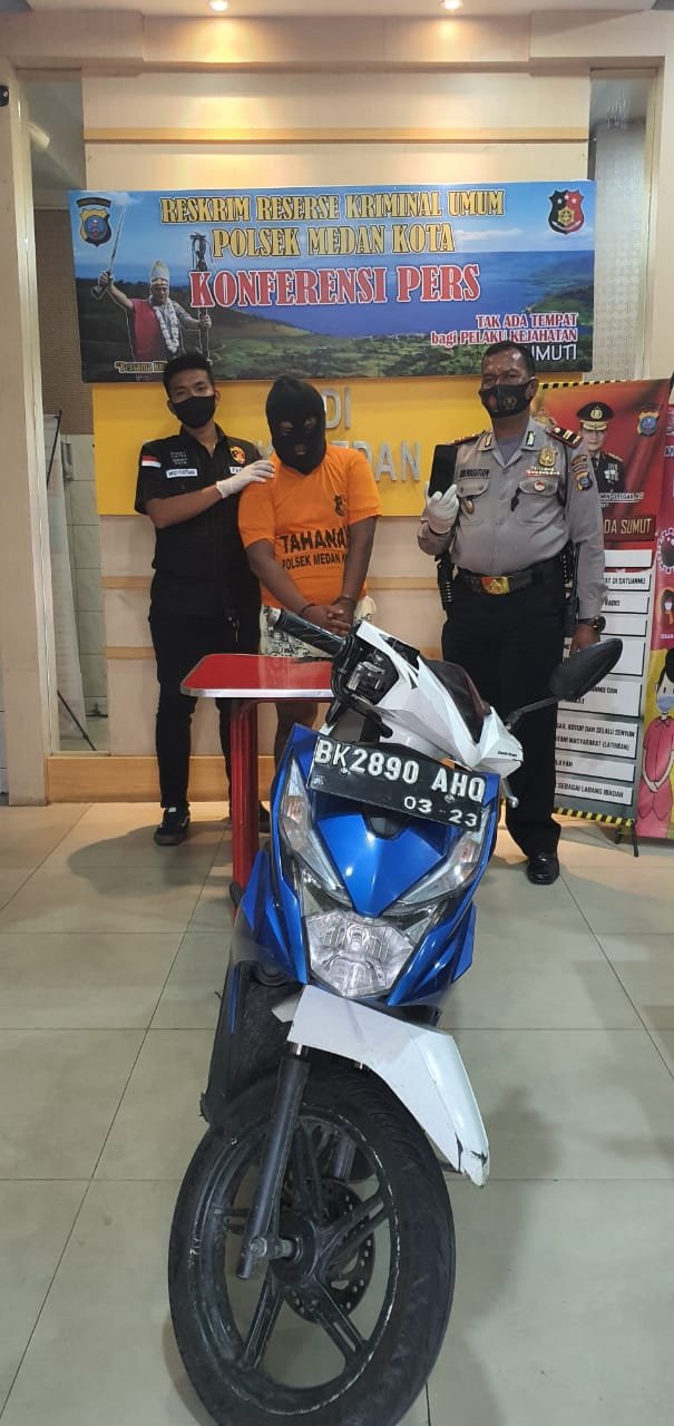 Yudi Borok Perampok Wanita di Simpang Yuki Diringkus Tekab Polsek Medan Kota