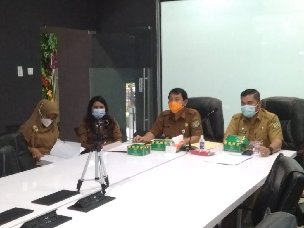 Pemkab Langkat Ikuti Rakor Penanganan Covid 19 Dengan Gubsu