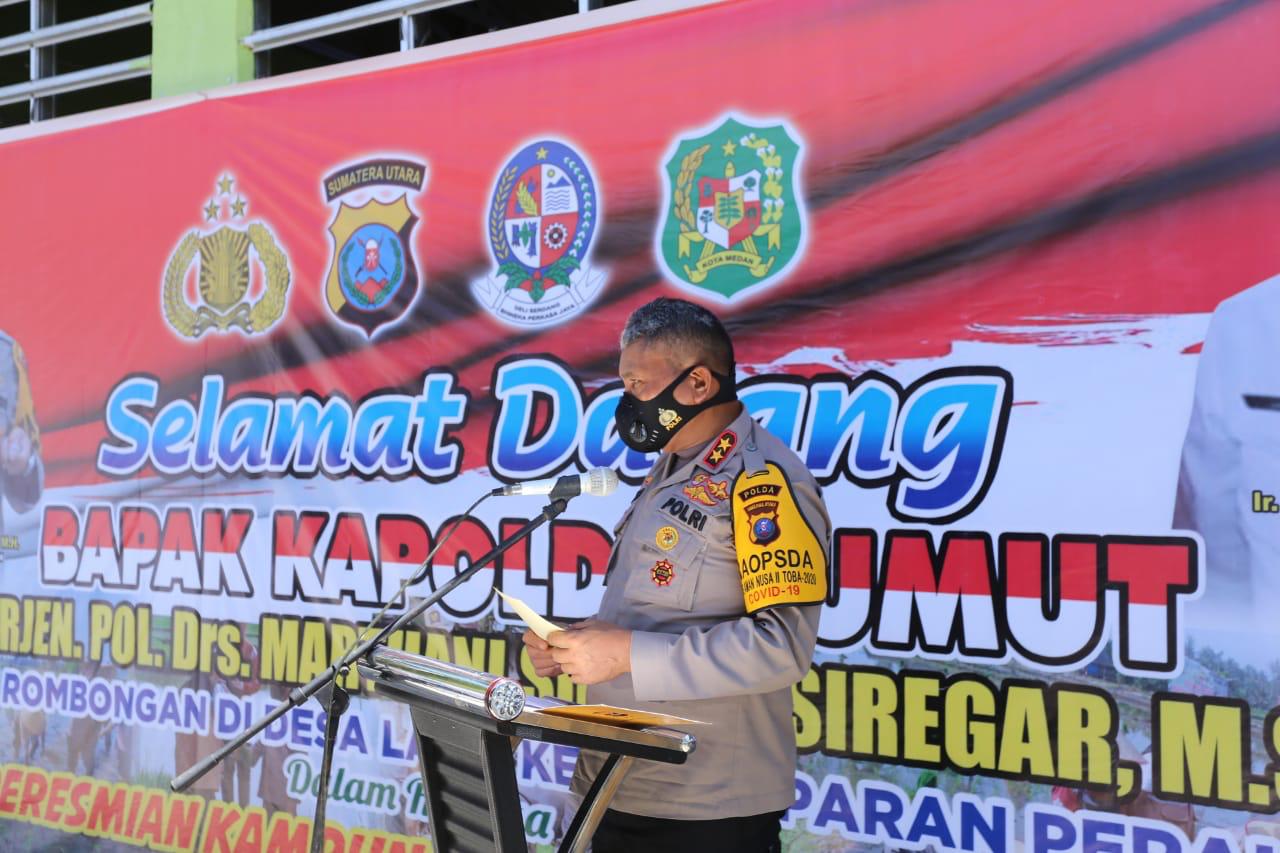 Kapolda Sumut Resmikan Kampung Tangguh Dorang di Desa Lama Hamparan Perak