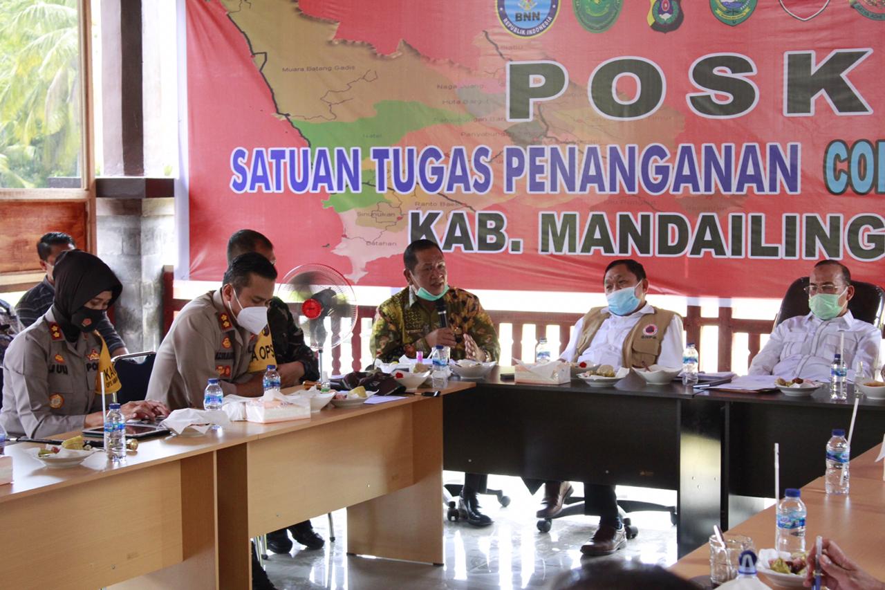 Walikota Irsan Efendi Nasution Hadiri Rakor  Pembentukan Satgas penanganan Covid-19 Madina