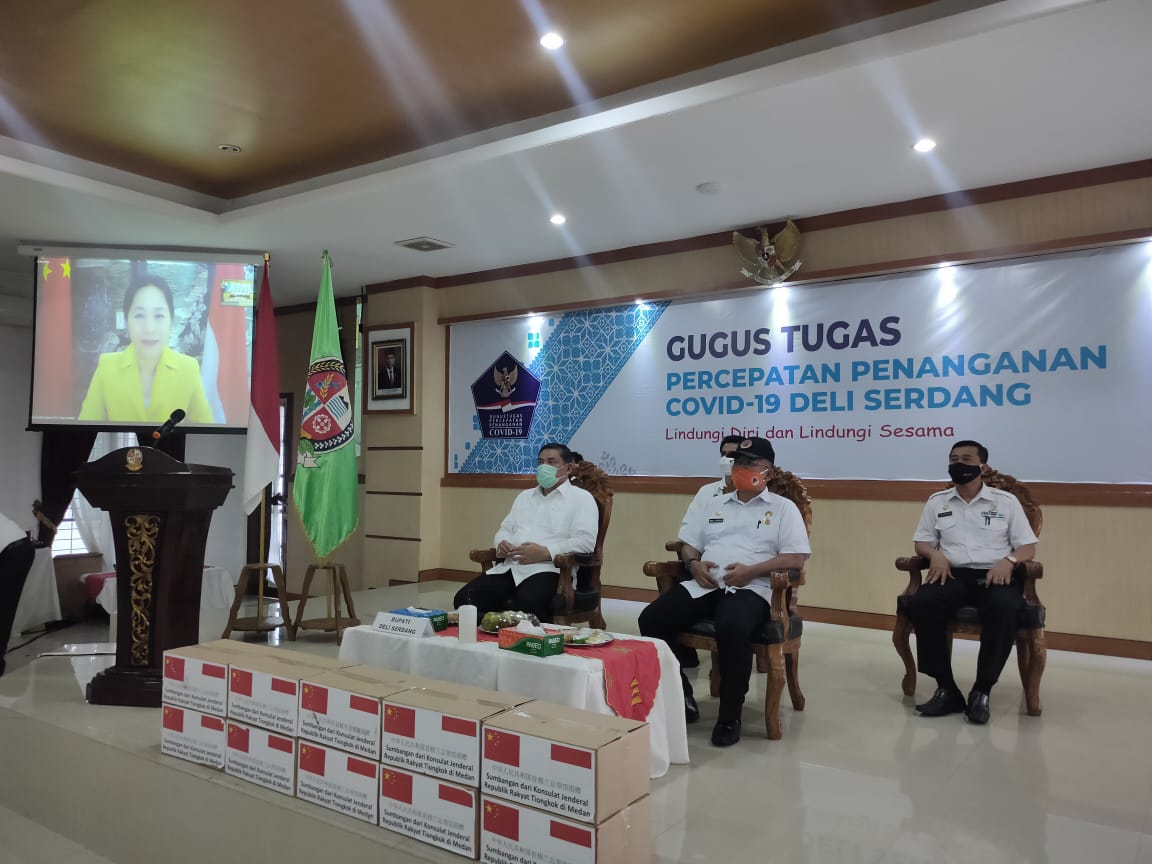 Pemkab Deli Serdang Terima Bantuan Paket Sembako Dari Konjen RRT Di Medan