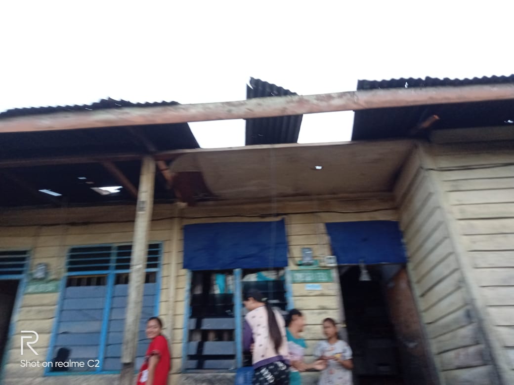 Angin Puting Beliung Hancurkan  28 Rumah Karyawan Pt Hari Sawit Jaya