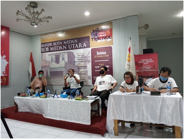 Gerakan Kebangkitan Medan Selenggarakan  Diskusi Online tentang Banjir Kota Medan & Rob Medan Utara