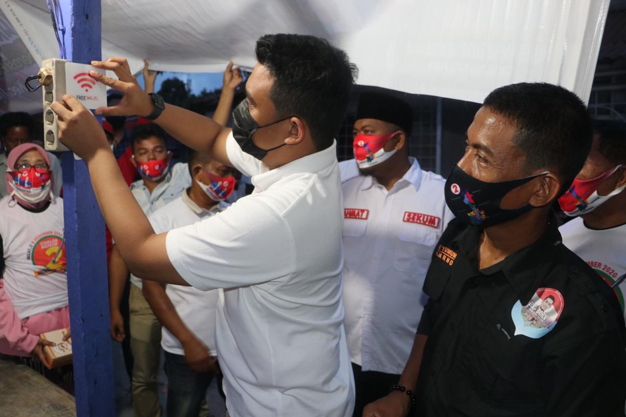 Bobby Nasution Apresiasi Gercep Suwarno Ketum Re-Born Adakan Wifi Gratis untuk Belajar Daring