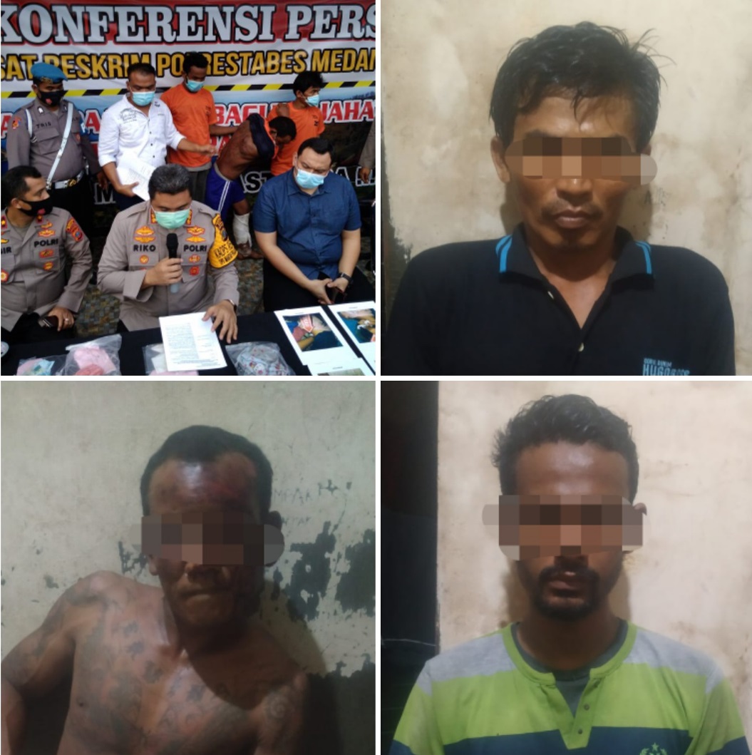 Polsek Sunggal Polrestabes Medan Ungkap Pelaku Pembunuhan dan Pemerkosa Siswi SMP, 1 dari 3 Pelaku Ditembak