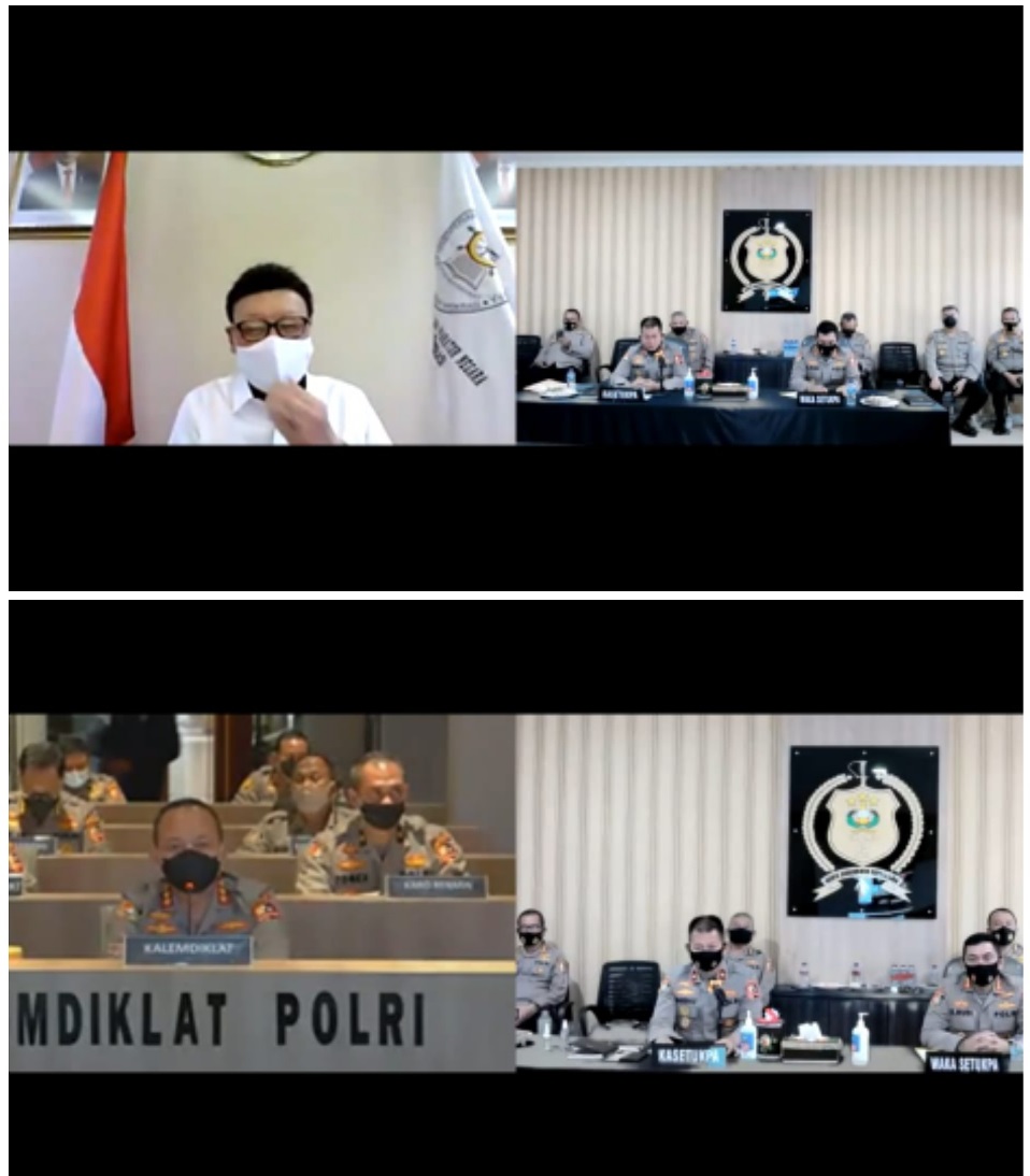 Menpan RB RI dan Kalemdiklat Polri Beri Pembekalan Para Calon Perwira Polri Lulusan PAG T.A 2020 Peningkatan Profesionalisme