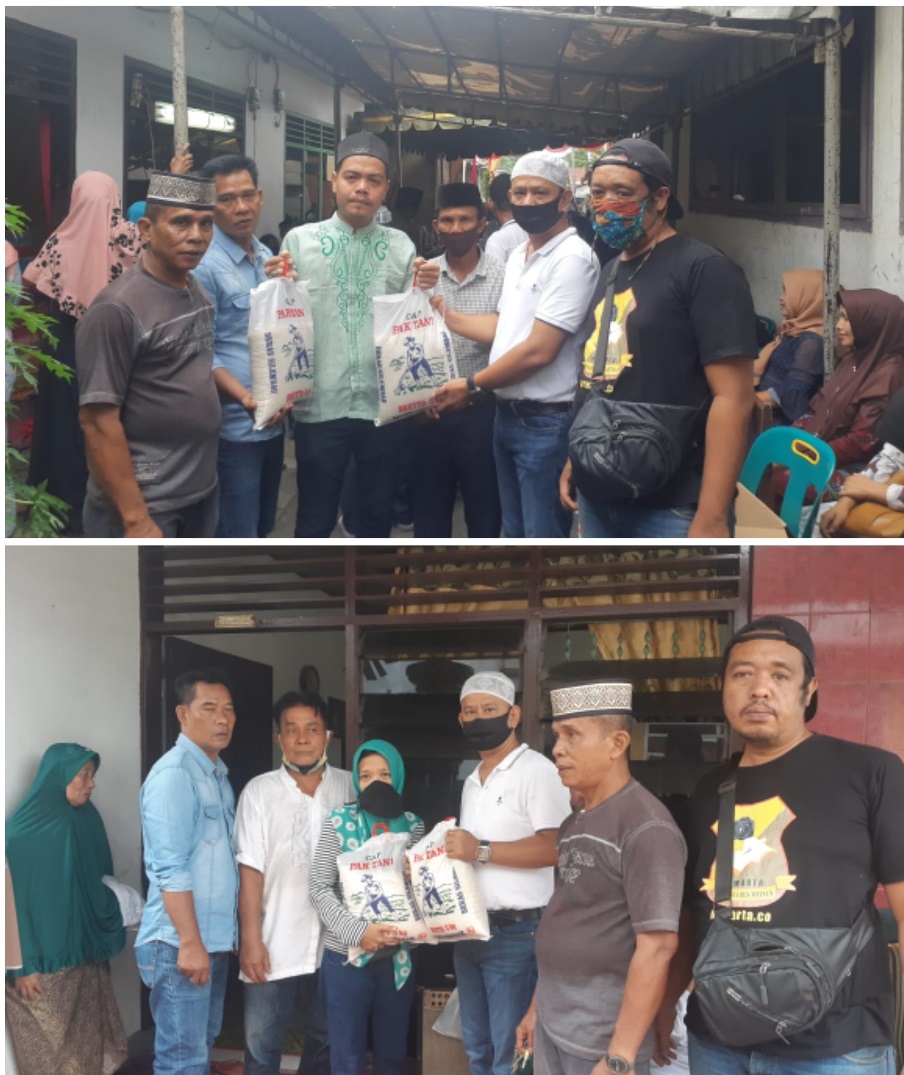 Ketua Pewarta Berikan Santunan Kepada Keluarga Almarhum Amri Tanjung dan Trismawani Lubis