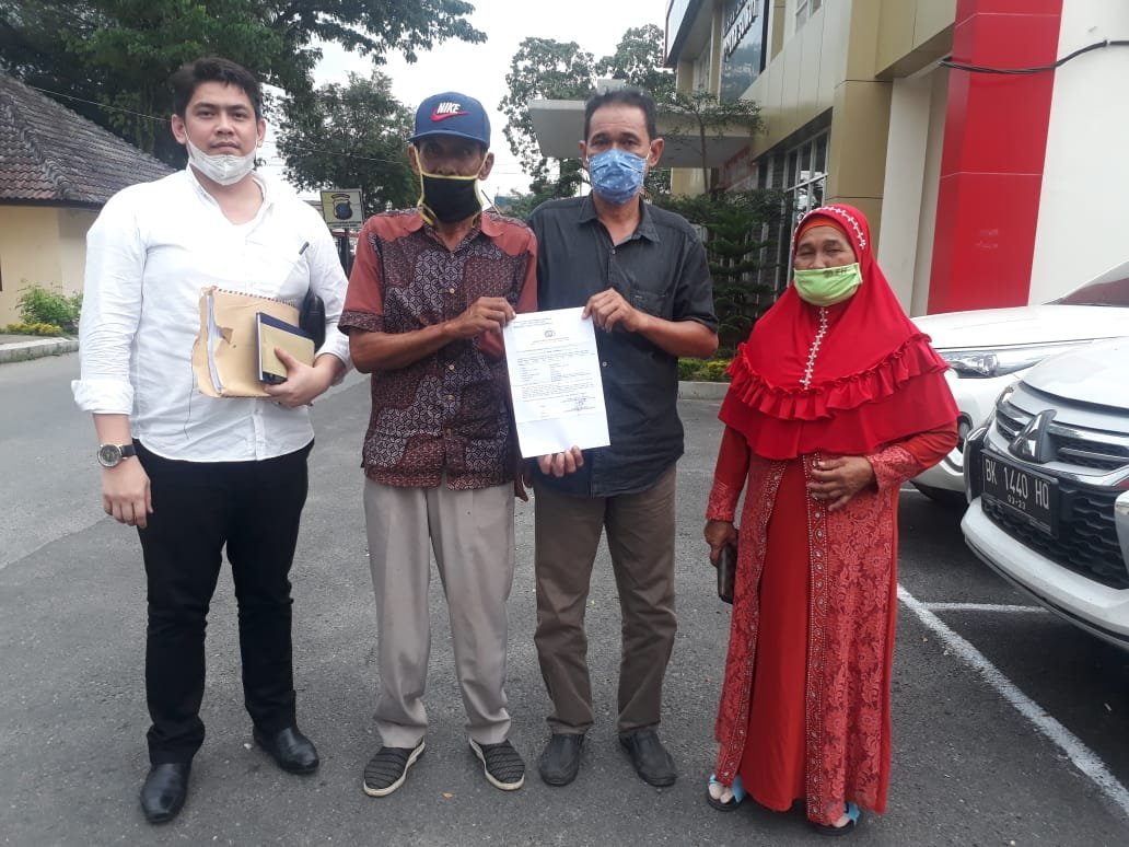 Kuasa Hukum Dampingi Ahli Waris Tanah Yayasan Al-Fuqon Tebing Tingg Melapor ke Polda Sumut