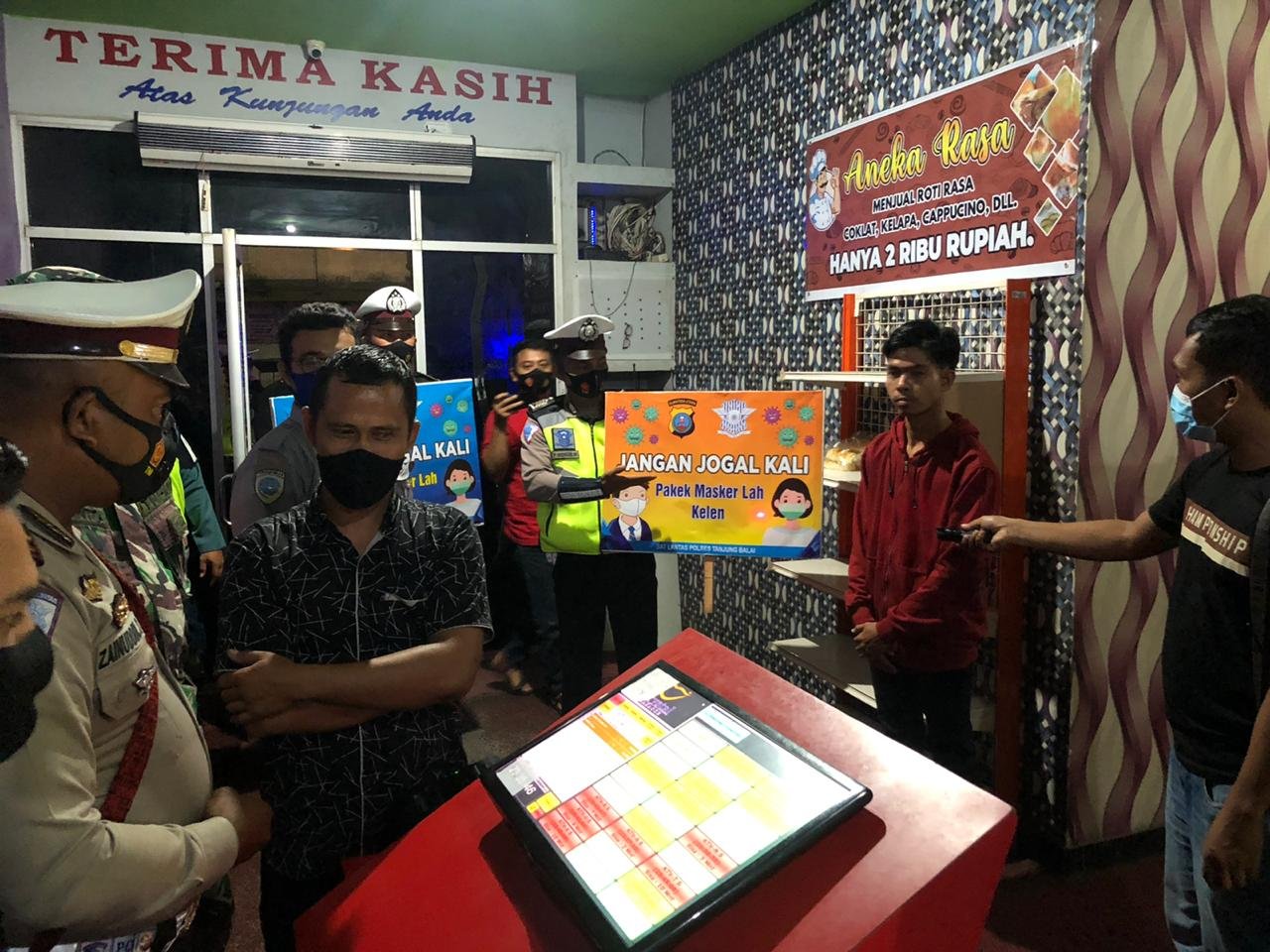 Polres Tanjung Balai Gelar Patroli Gabungan Pendisiplinan Prokes dan Cipta Kondisi Pemilu 2020