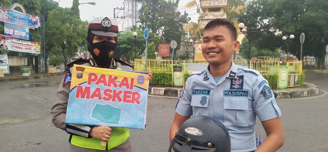 Satlantas Polres Tanjung Balai Tingkatkan Penegakan Hukum Prokes Covid-19
