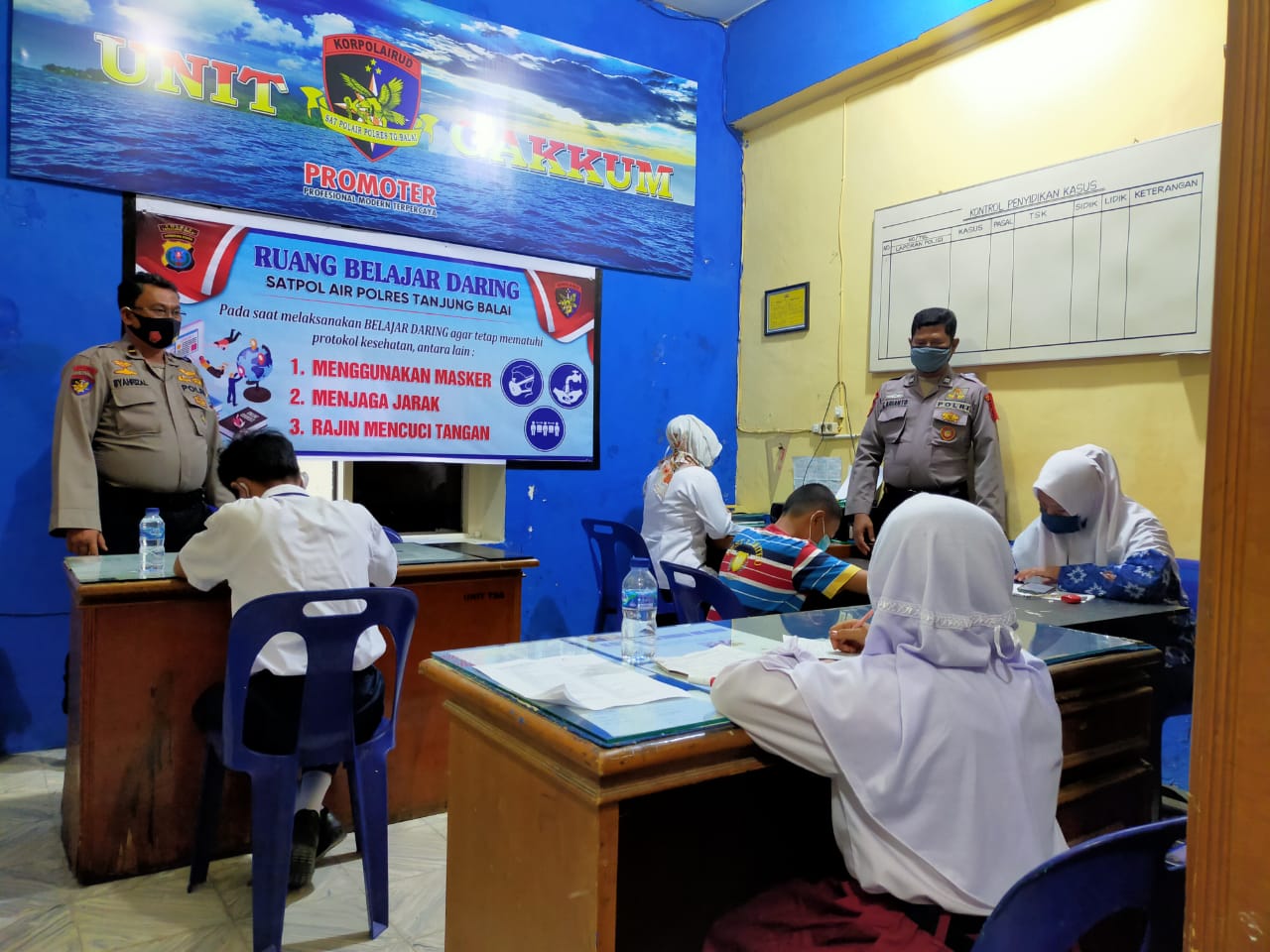 Polres Tanjung Balai Sediakan Wi-Fi Gratis Belajar DARING Kepada Pelajar