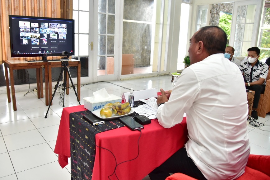 Konferensi Video Sumpah Pemuda dan HUT AMPI, Ini Pesan  Edy Rahmayadi