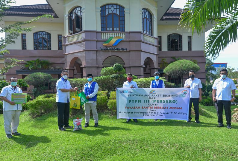 PTPN III Bantu Masyarakat Sumut Terdampak Covid-19,  Bekerjasama dengan Yayasan Santri Berbuat
