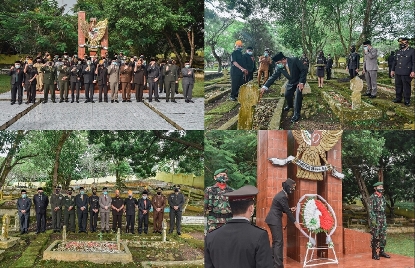 Pemko PSP -Forkopimda Peringati Hari Pahlawan Ke-75 Dengan Ziaran dan Tabur Bunga