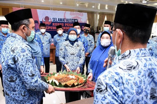 Puncak HUT ke-49 Korpri  Sabrina Berpesan Tingkatkan  Semangat Kontibusi pada Negara