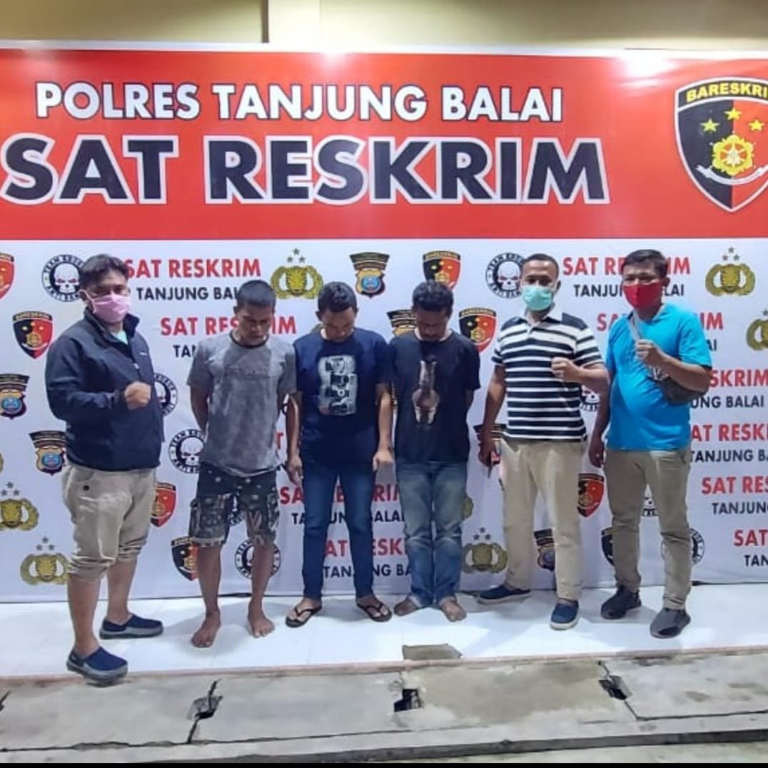 Sehari, Sat Reskrim Polres Tanjung Balai Ringkus 3 Orang Pelaku Curat dari Tempat Berbeda