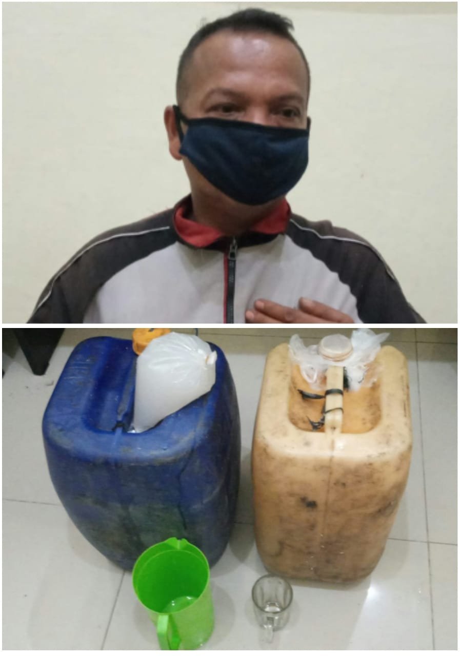 Menjual Miras Tanpa Izin, Seorang Warga Desa Paringin Digelandang ke Kantor Polisi