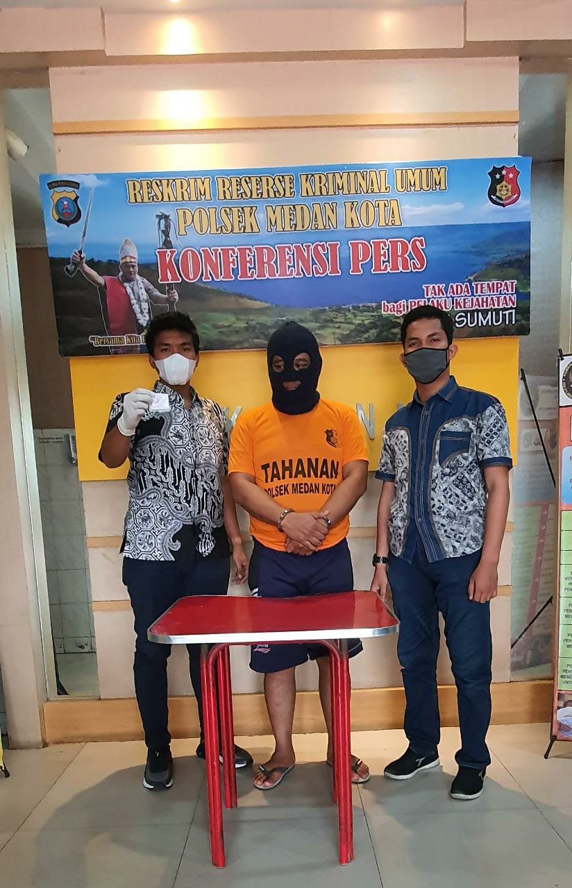 Miliki Sabu YDS Warga Jalan Balai Desa Polonia Diciduk Tekab Polsek Medan Kota