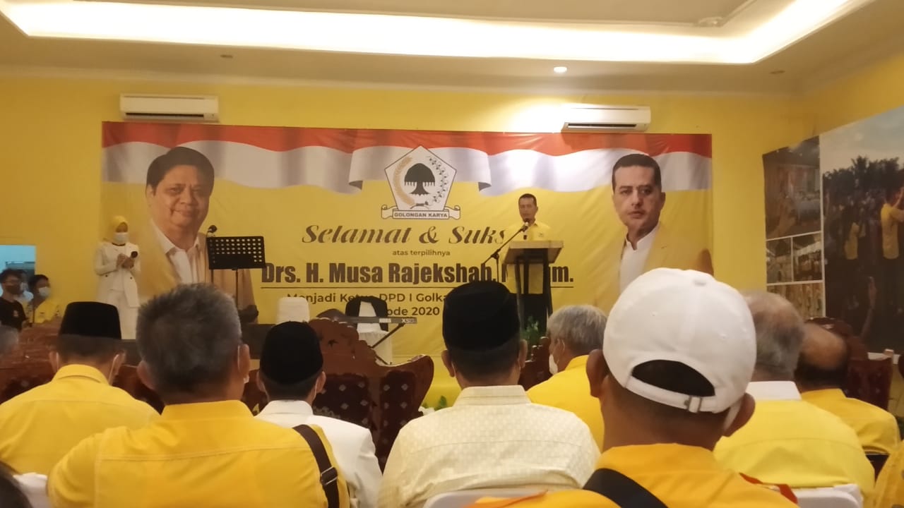 Kunjungi Kantor DPD Golkar Sumut, Gubsu Ucapkan Selamat