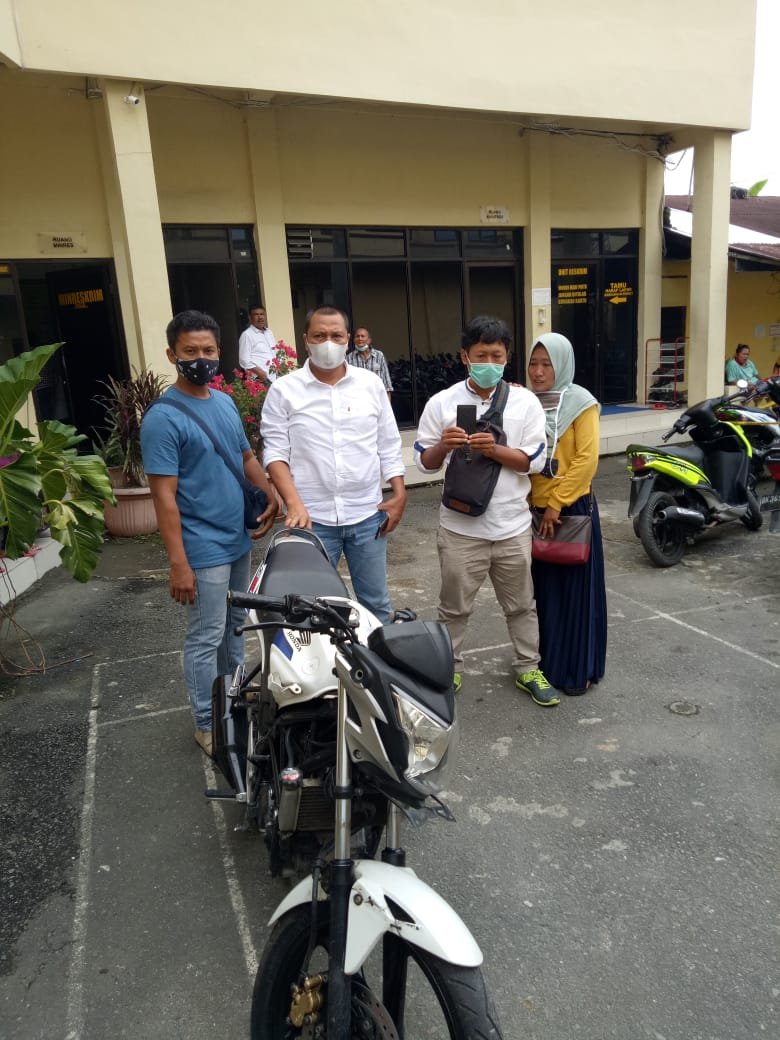 Polsek Sunggal Terima Ucapan Terima Kasih dari Keluarga Alm Reval