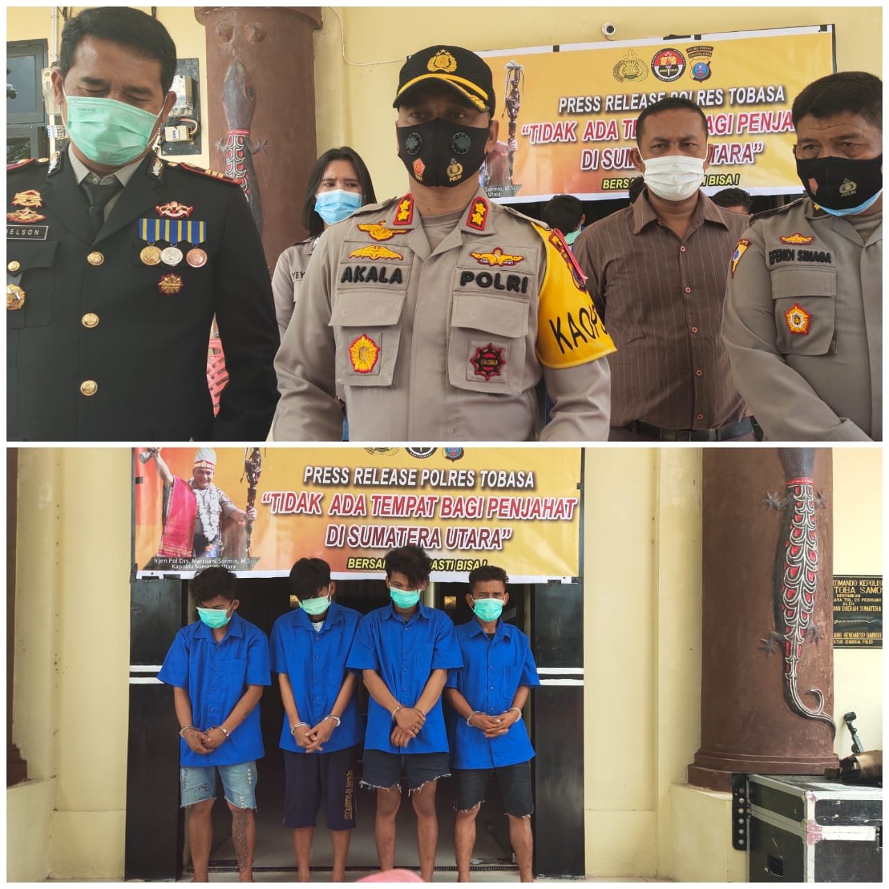 Polres Toba Tangkap 4 Tersangka Pelaku Pencabulan Gadis Dibawah Umur