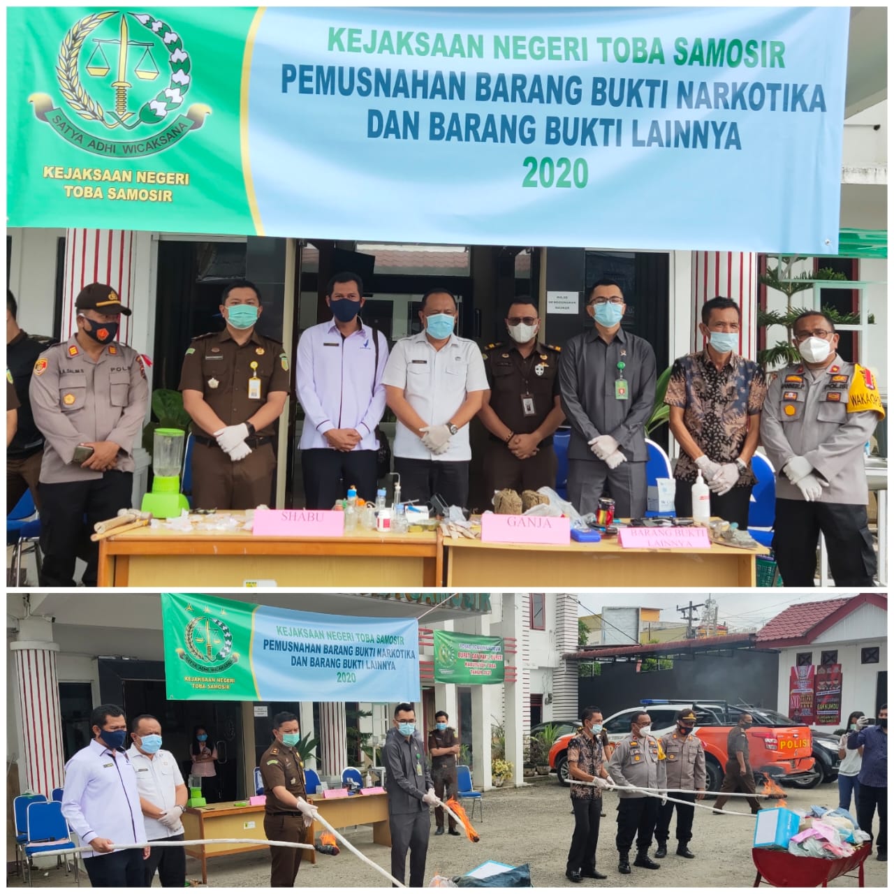 Kejari Toba Musnahkan Barang Bukti, Didominasi Narkotika