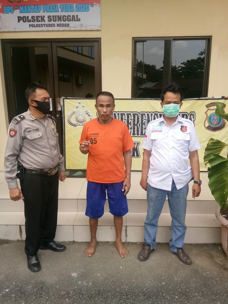 Tekab Polsek Sunggal Jebloskan Seorang Warga Tanjung Gusta Kedalam Jeruji Besi Hendak Konsumsi Shabu