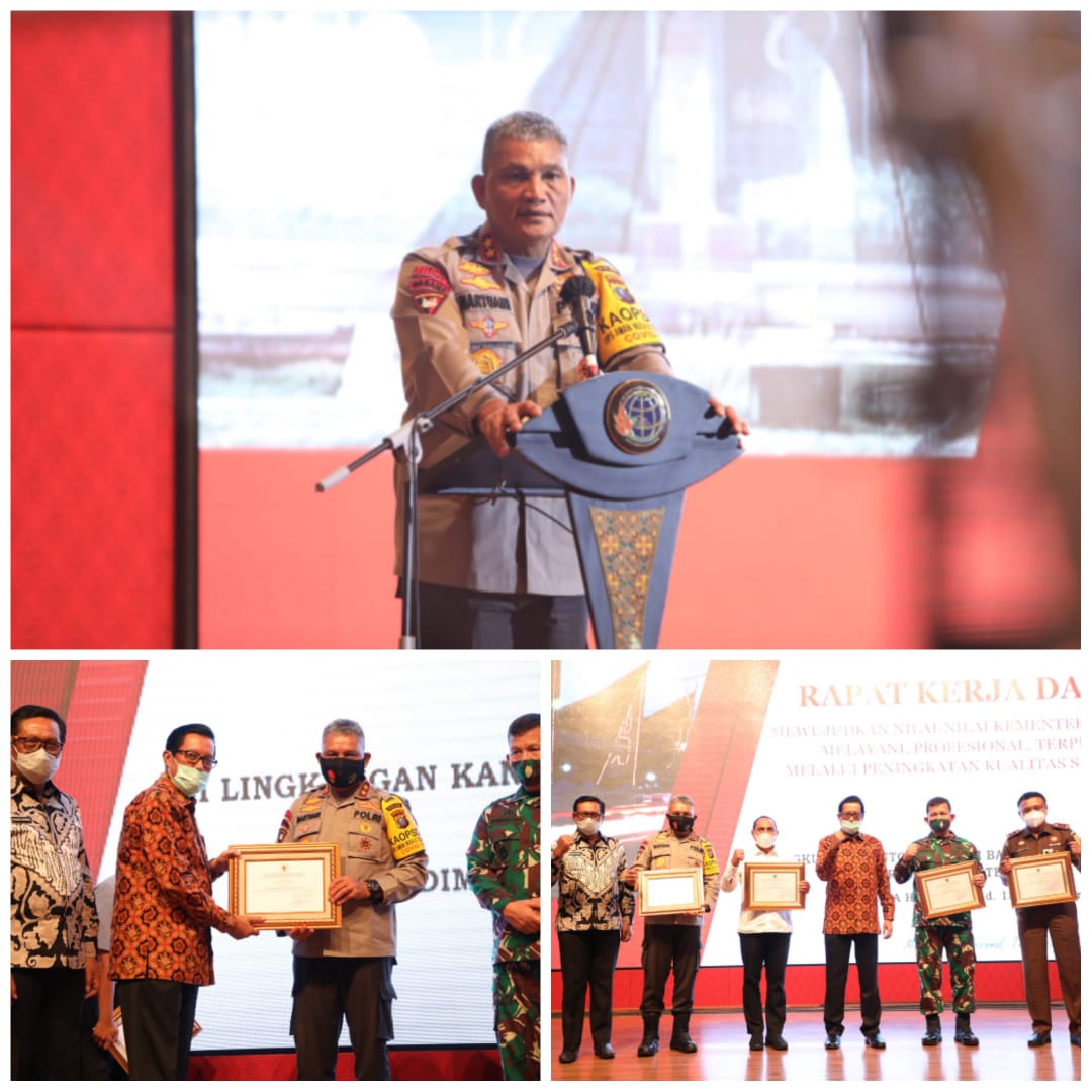 Kapolda Sumut Terima Penghargaan dari Kementerian ATR/BPN