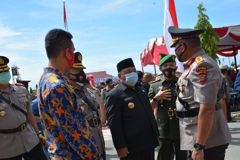 Hadiri Upacara Pembukaan  Diktukba Polri TA 2020/2021 SPN Hinai,   Kapoldasu Disambut Bupati Langkat