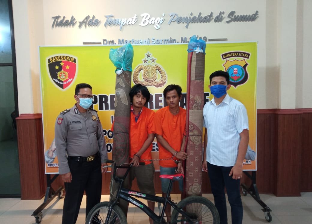 Tekab Polsek Patumbak Ringkus 2 Pelaku Pencurian Khusu Rumah Kosong