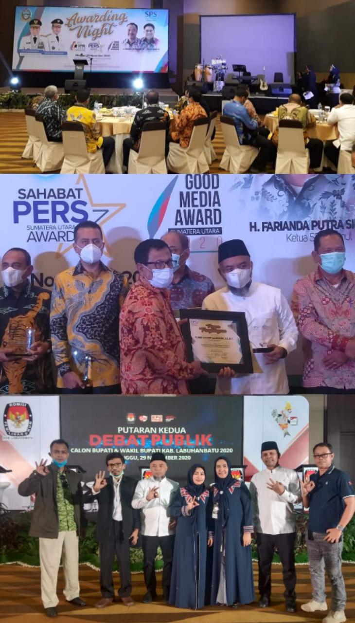 Paslon 3, Calon Petahana Bupati Labuhanbatu Andi Suhaimi Dalimunthe Menerima Awarding Night 2020