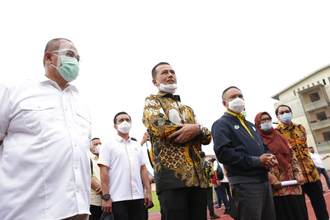 Bersama Wagub Kunjungi Wisma PPLP Sumut,  Menpora Ingatkan Siswa Konsentrasi Dalam Berlatih