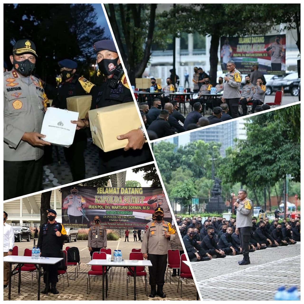 Kapoldasu Irjen Pol Martuani Kunjungi Personil Brimob Polda Sumut yang BKO ke Polda Metro Jaya
