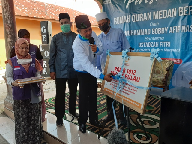 Ketua DPD Gelora Medan Resmikan RQMB 1012 Medan Marelan
