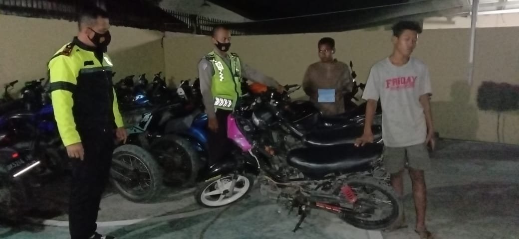 Patroli Balap Liar Polres Tanjung Balai Amankan 6 Unit Sepeda Motor