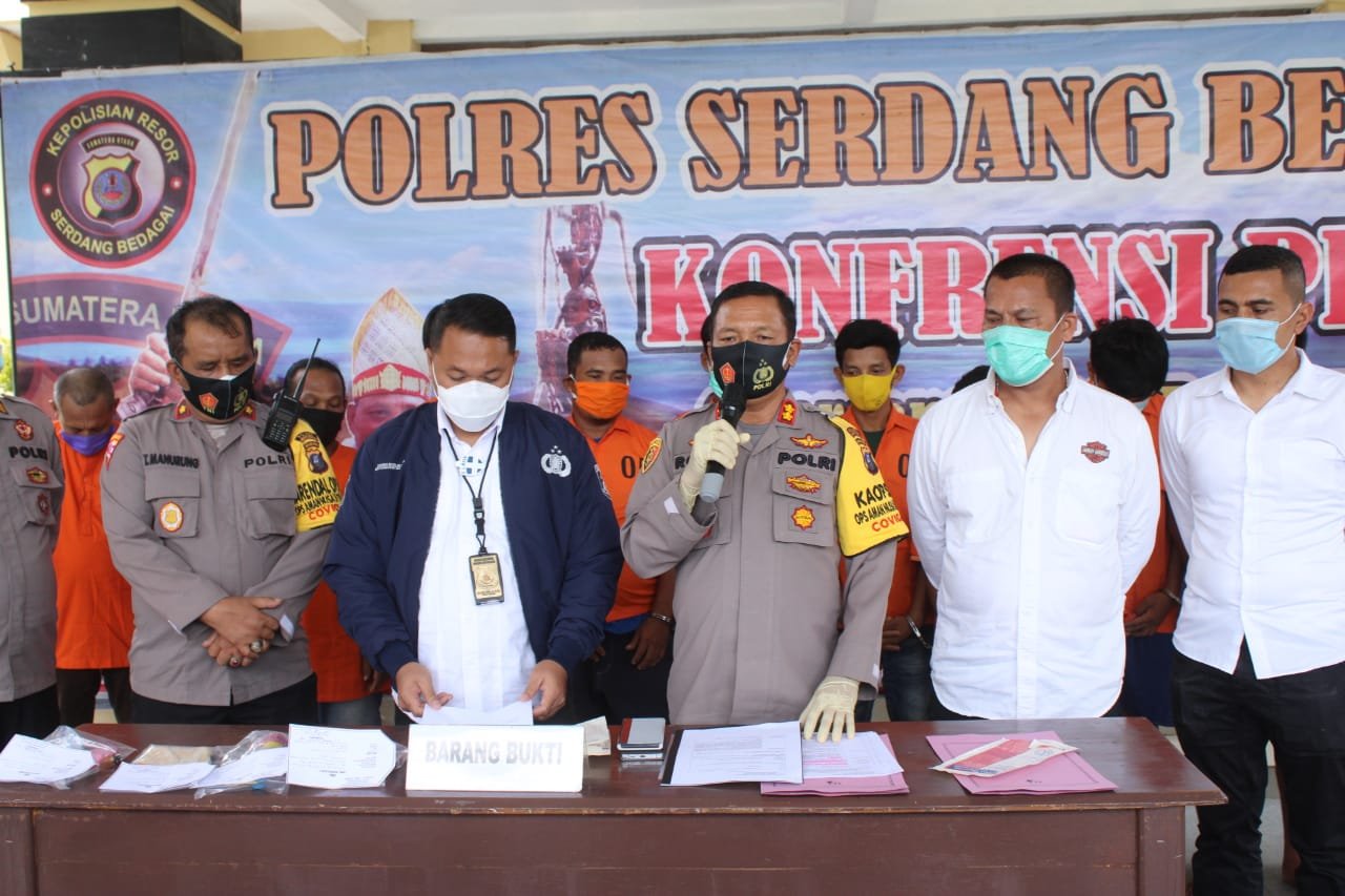 Sepekan, Polres Serdang Bedagai Ungkap 12 Kasus Narkoba dan 1 Kasus Judi