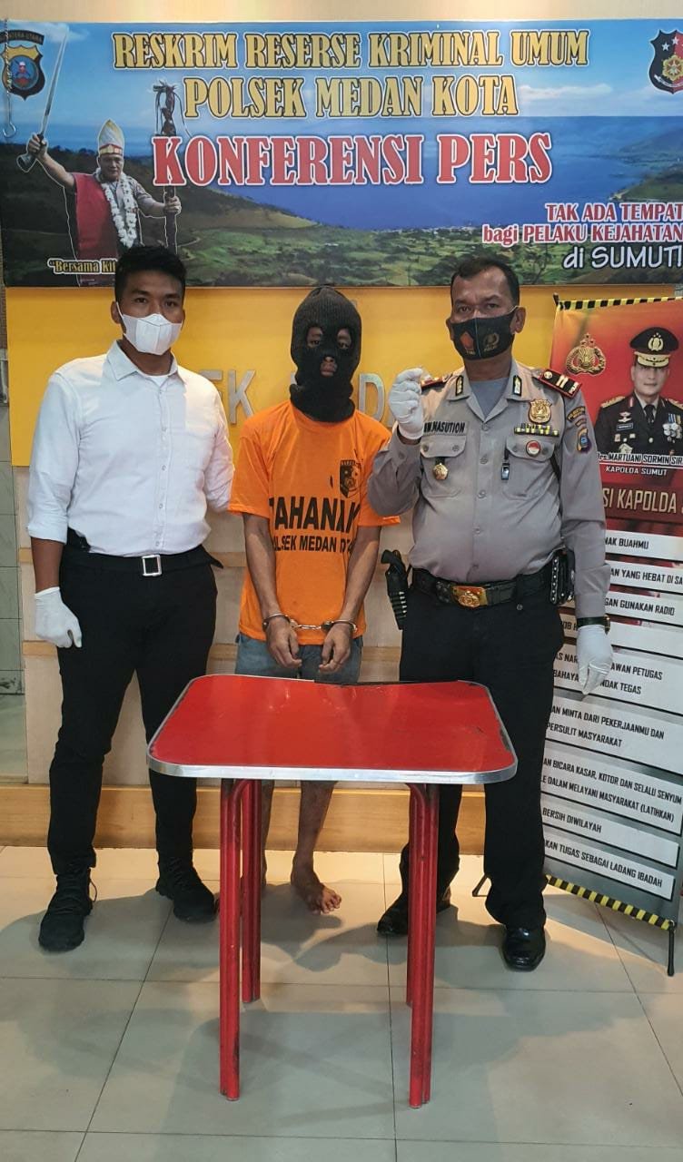 Tekab Polsek Medan Kota Ringkus MSN Kantongi Shabu