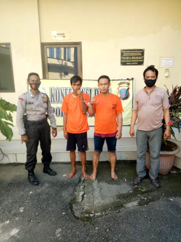 Tekab Polsek Sunggal Gagalkan 2 Pecandu Narkotika Menyabu