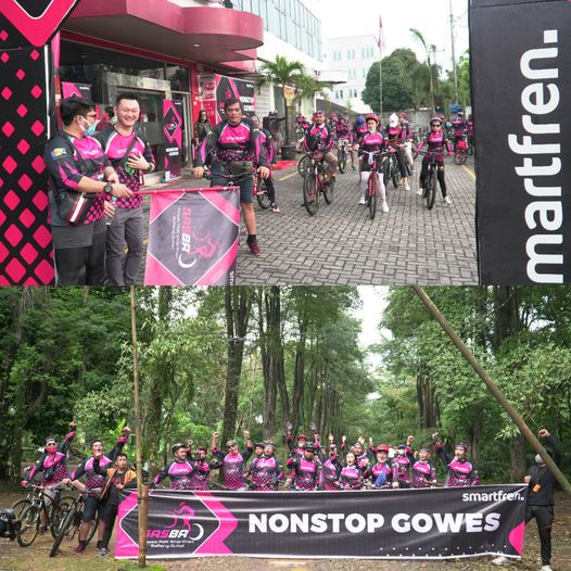 Jalin Silaturahmi, Smartfren Gowes dengan Top Mitra Outlet Prioritas