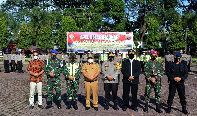 Bupati Langkat Pimpin Apel Gelar Pasukan Ops Lilin Toba 2020