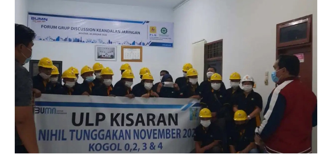 PLN ULP Kisaran Raih Predikat Nihil Tunggakan Bulan November Tahun 2020