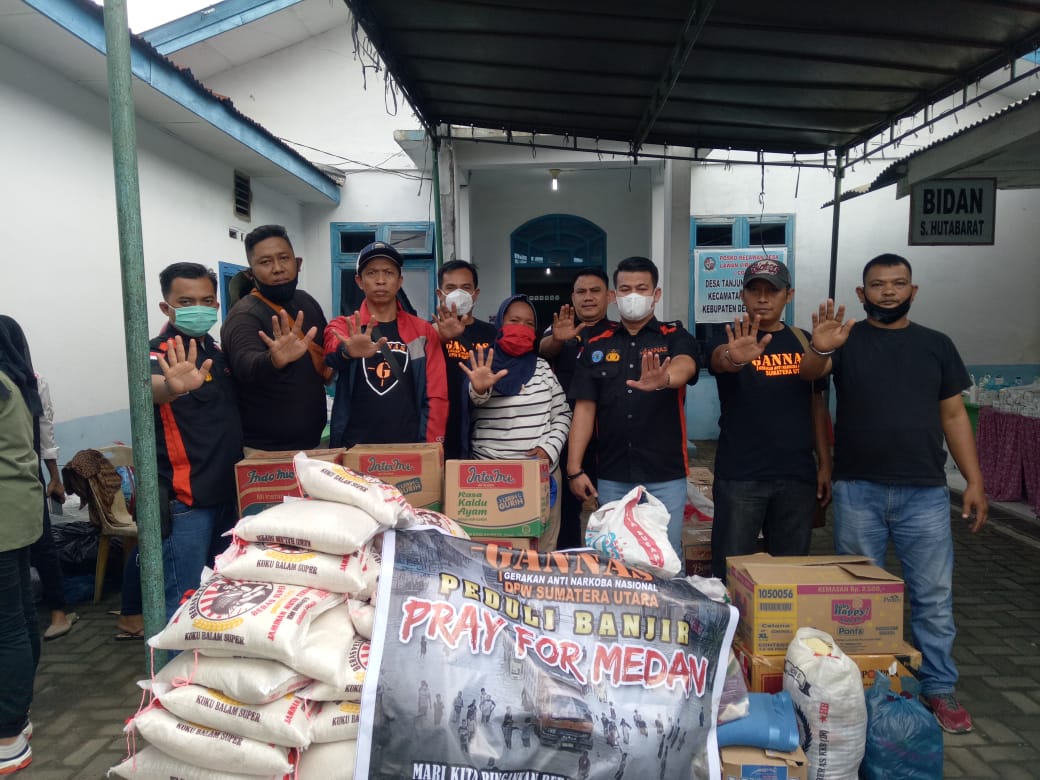 Peduli Banjir, DPW GANNAS Sumut Salurkan Paket Sembako Untuk Medan-Deliserdang