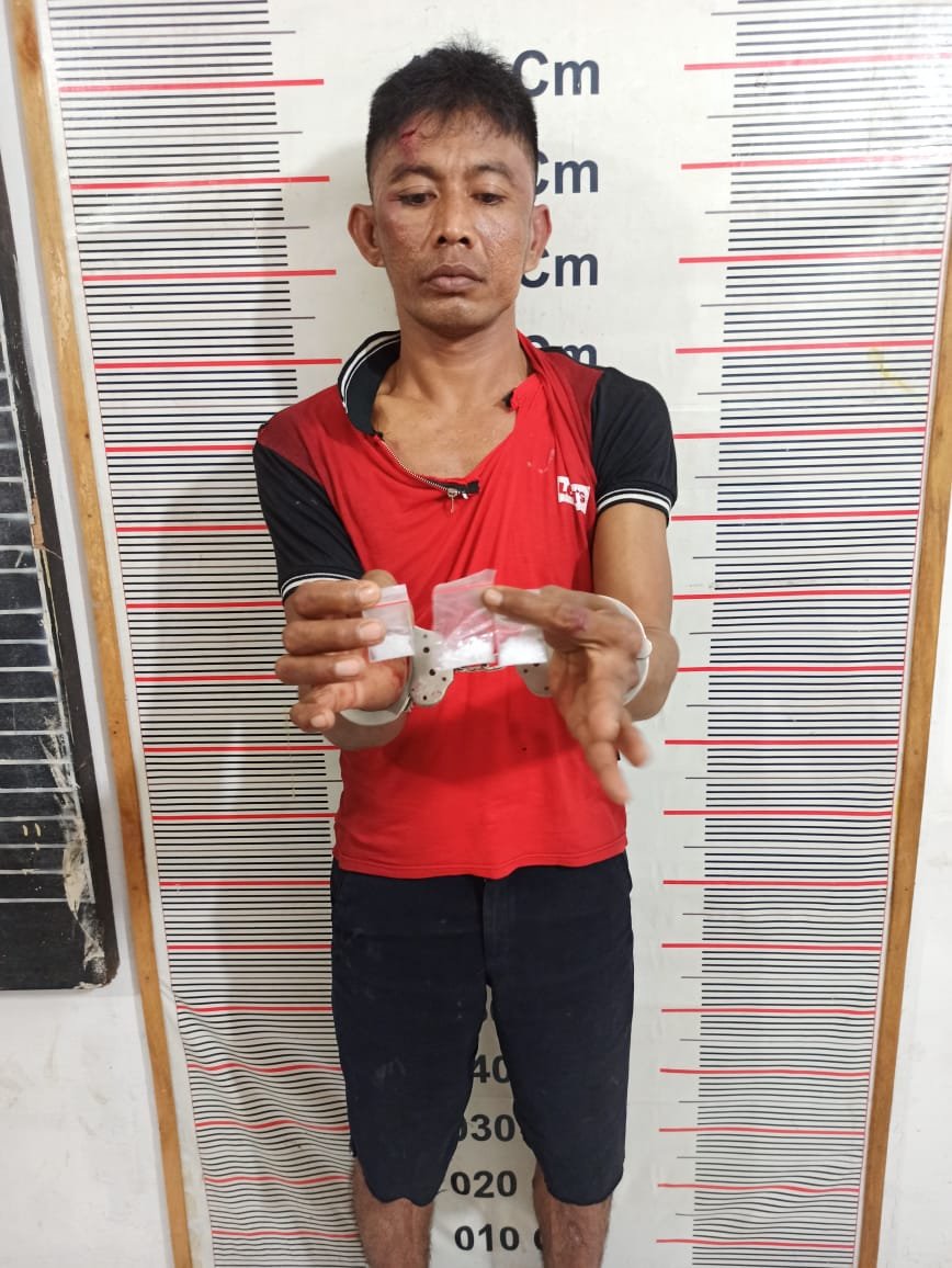 Aldi Simpan Sabu Diamankan Opsnal Polsek Besitang,Sempat Kelabui Petugas