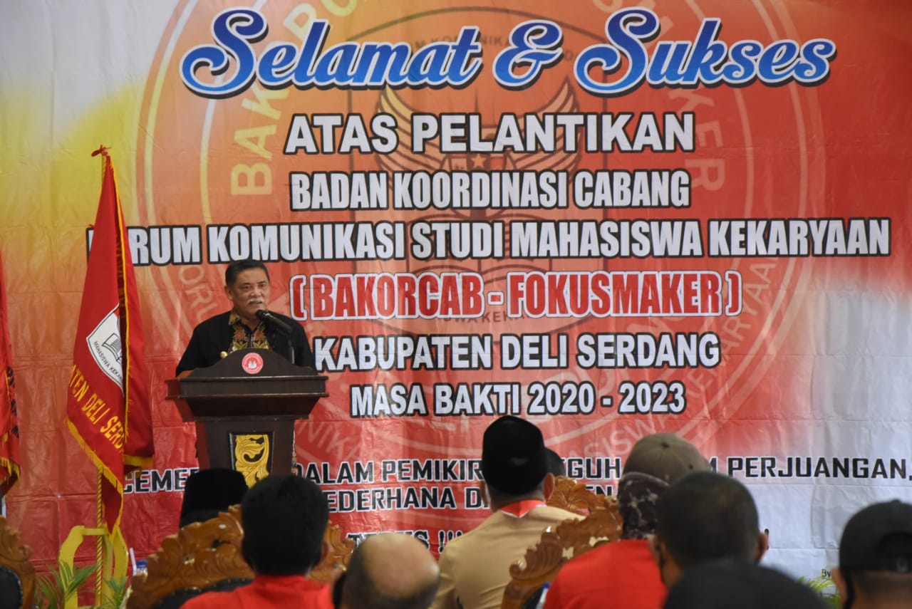 Ini Kata Wakil Bupati HM Ali Yusuf Siregar,  Hadiri Pelantikan Pengurus Bakorcab Fokusmaker Deli Serdang