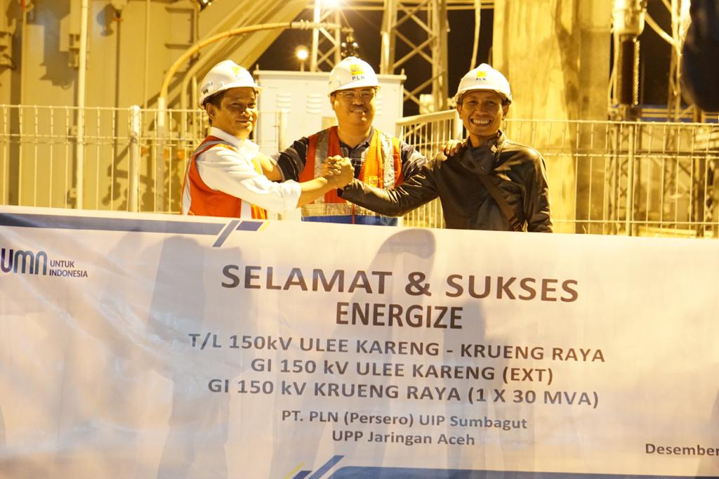 3 Proyek di Aceh Resmi Energize, Backbone Tol Listrik Sumatera 275 kV Terealisasi