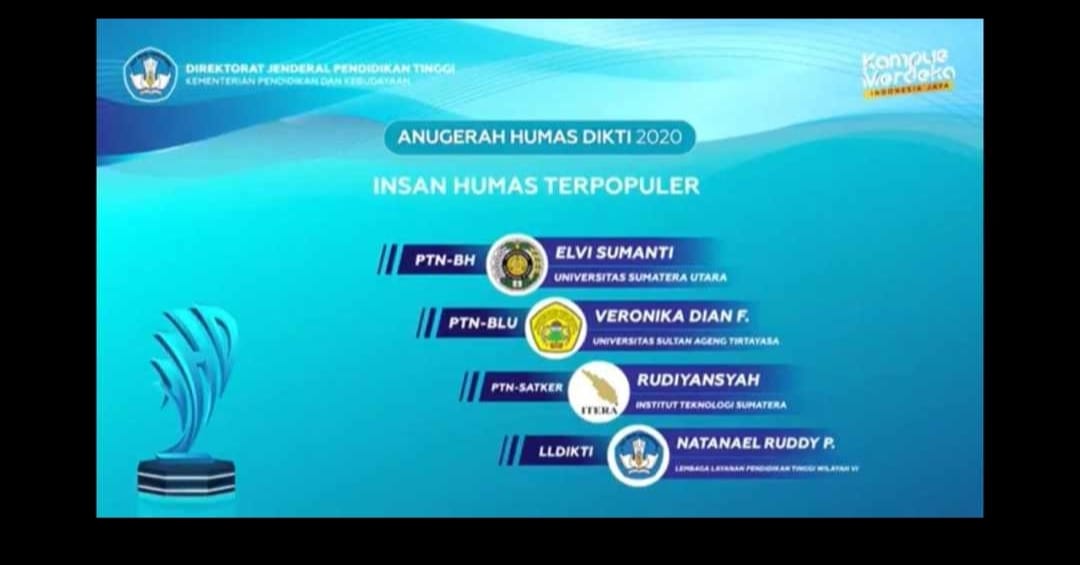 USU Raih Dua Penghargaan di Anugerah Humas Dikti 2020