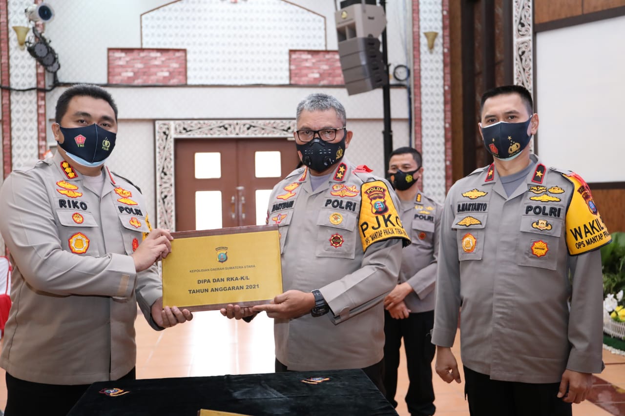 Kapolda Hadiri Kegiatan Diva dan RKA-K/L Alokasi Anggaran Tahun 2021 Polda Sumut