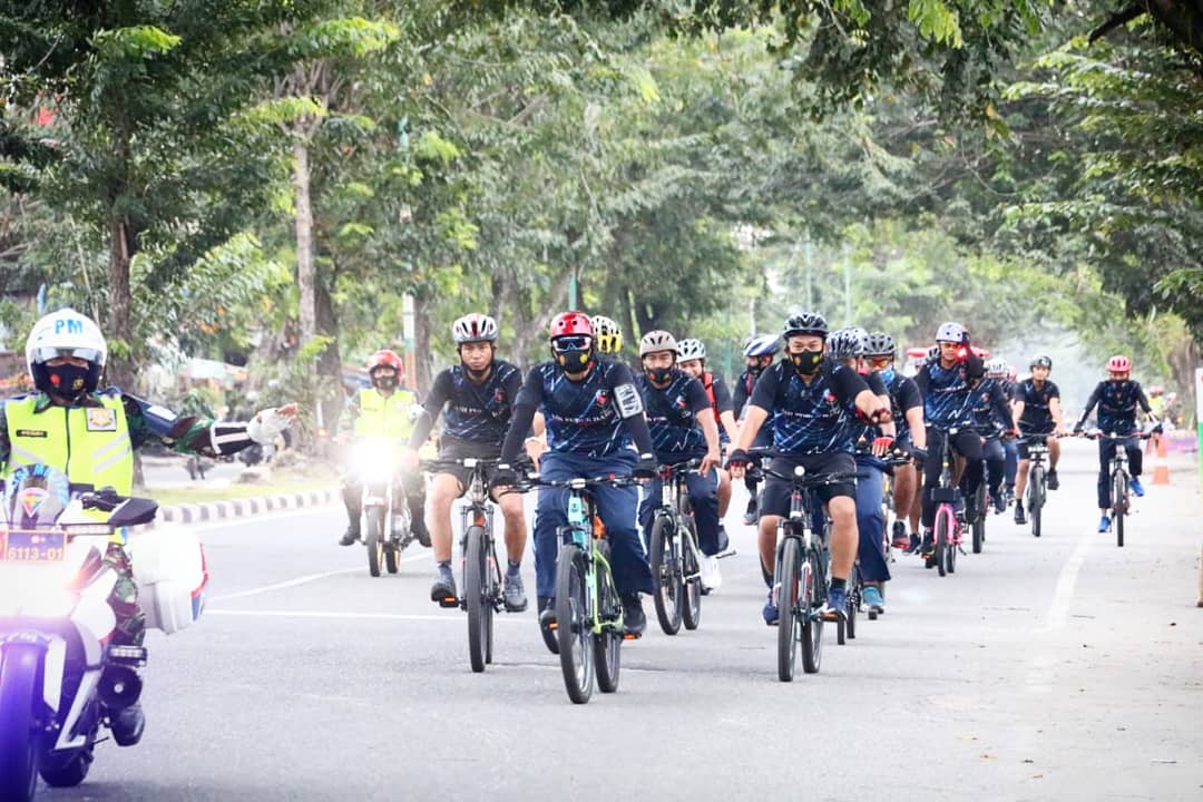 Lawan Corona : Lanud Soewondo Gowes Bersama